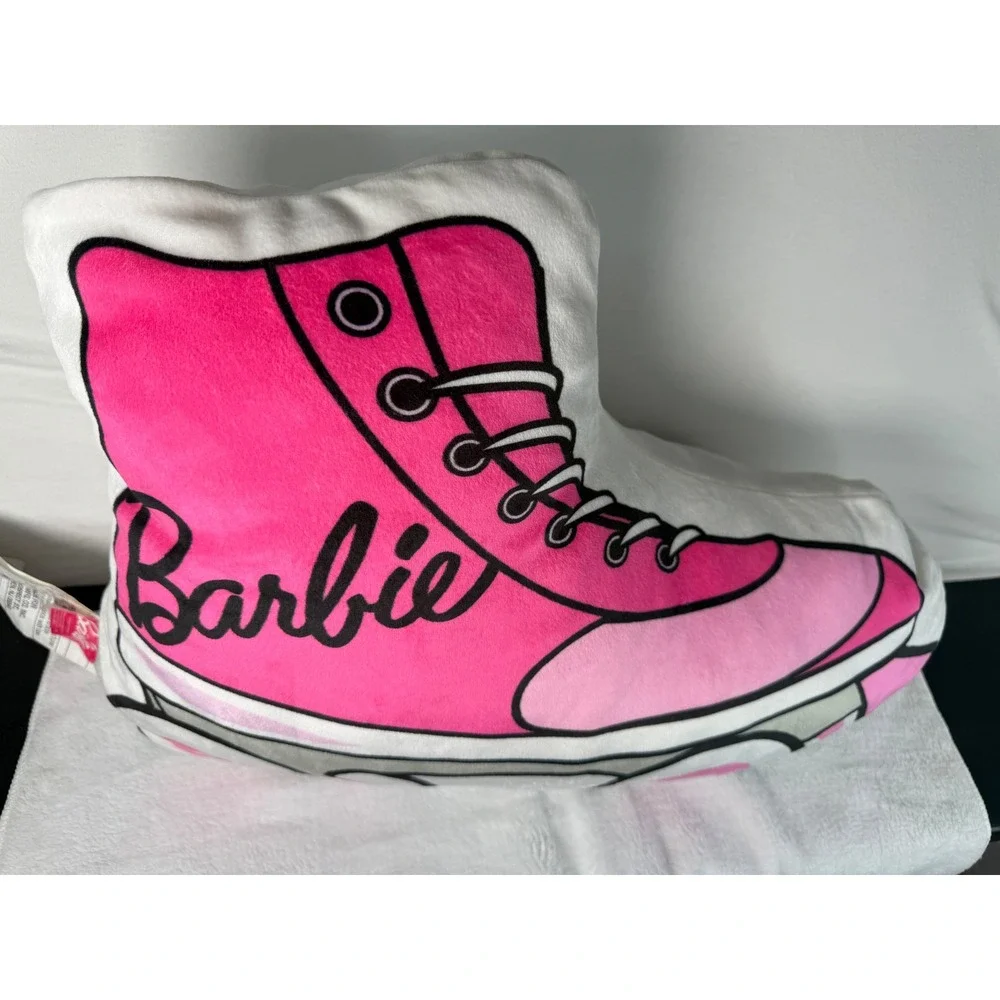 Barbie Roller Skate Plush Pillow Kids OS Pink Excellent Graphic Print